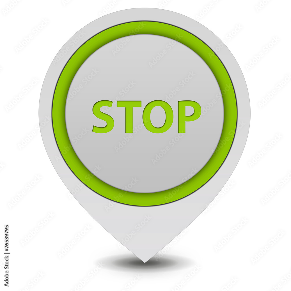 stop pointer icon on white background stop pointer icon on white background