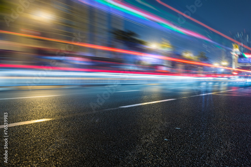 Photography traffic night of city