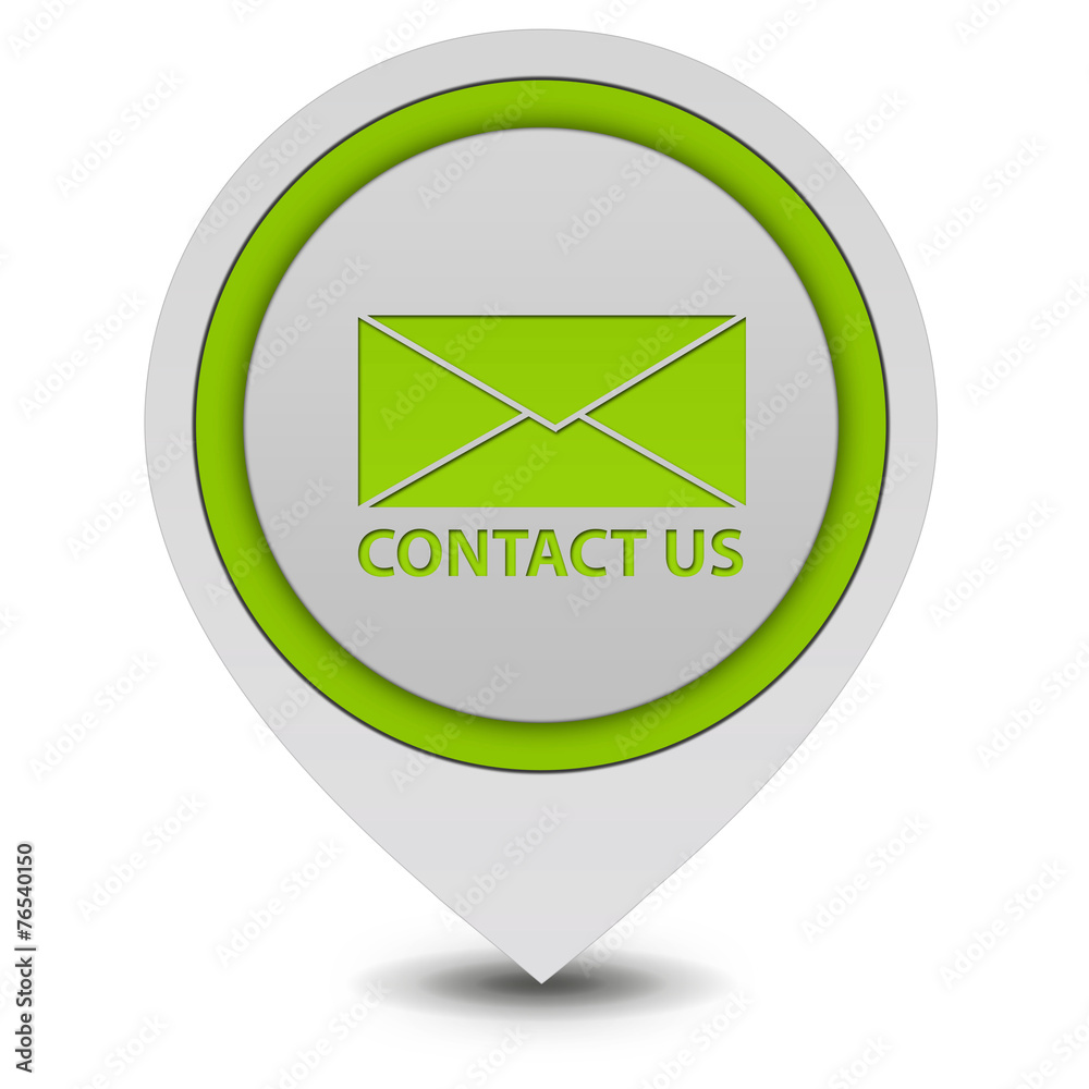 Contact us pointer icon on white background Contact us pointer icon on white background