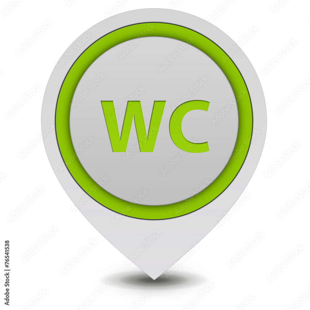 WC pointer icon on white background WC pointer icon on white background