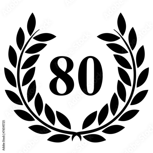 Lauriers 80 sur fond blanc