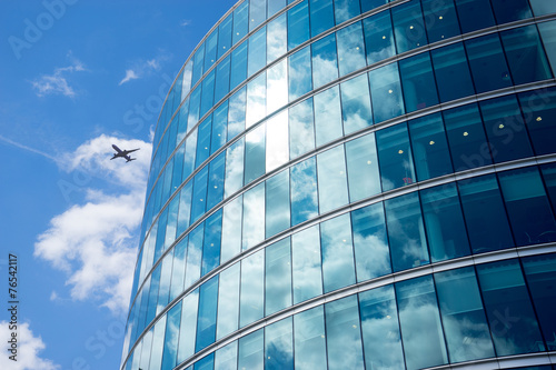 airplane with business office background, London photo