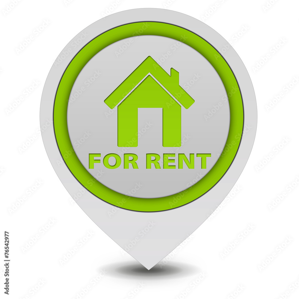 For rent pointer icon on white background