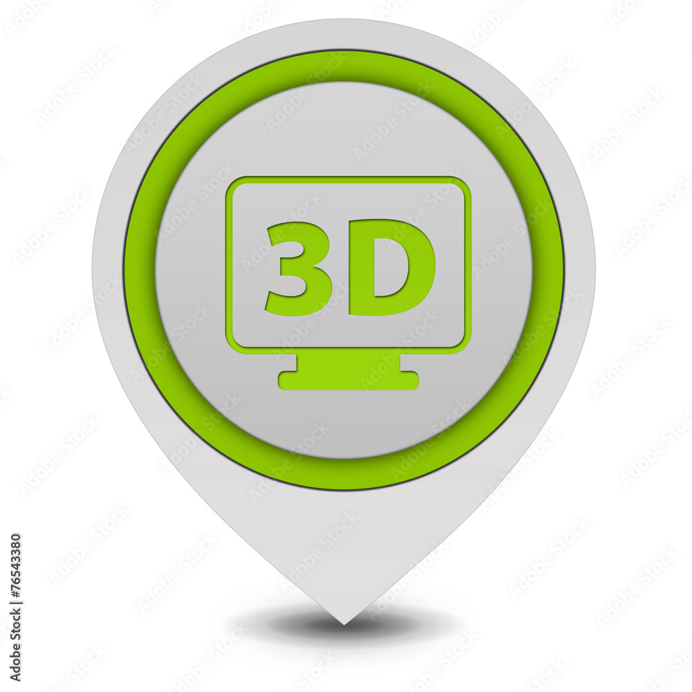 3D pointer icon on white background 3D pointer icon on white background
