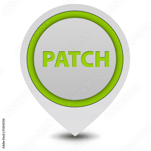 Patch pointer icon on white background