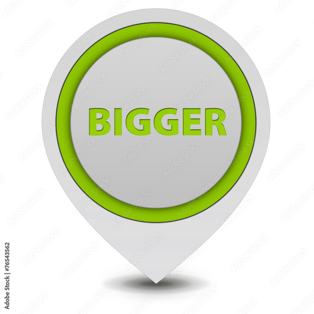 Bigger pointer icon on white background Bigger pointer icon on white background