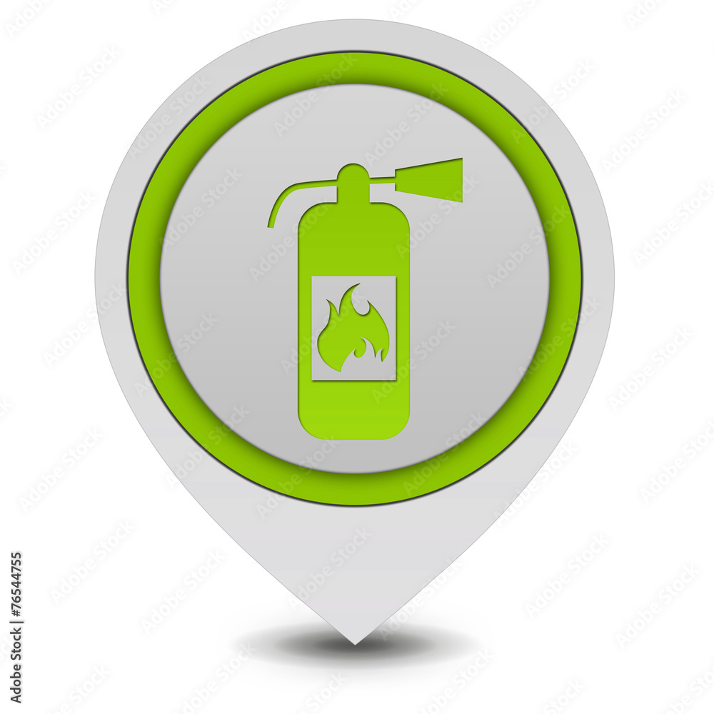 Fire extinguisher pointer icon on white background Fire extinguisher pointer icon on white background