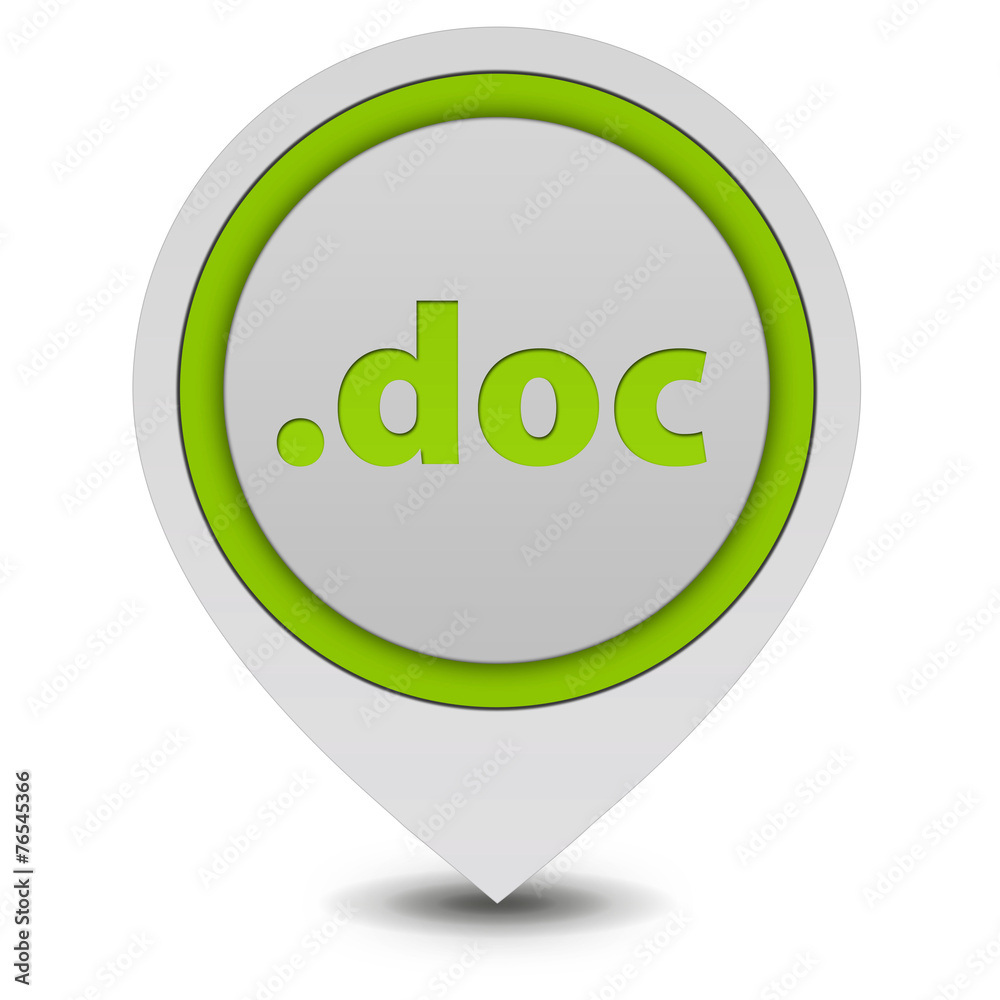 .doc pointer icon on white background .doc pointer icon on white background