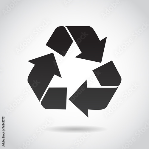 Recycling vector icon.