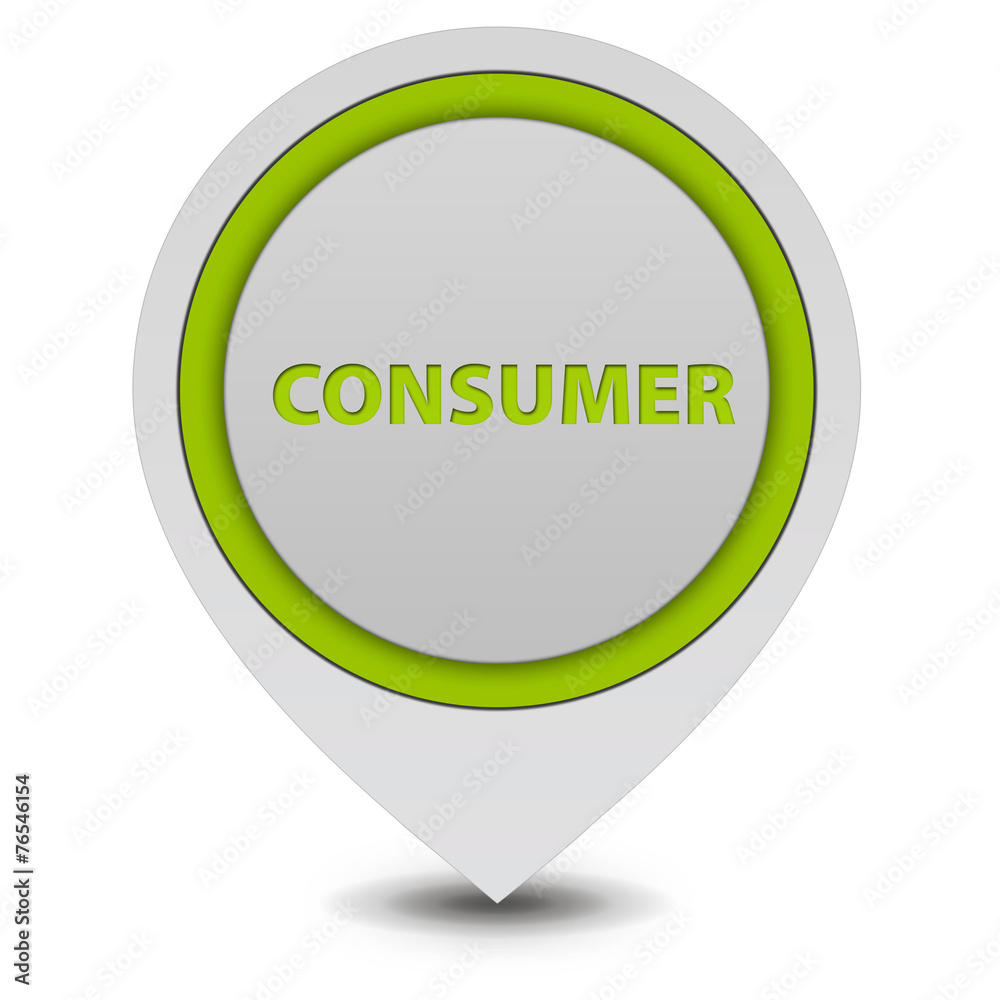 Consumer pointer icon on white background Consumer pointer icon on white background