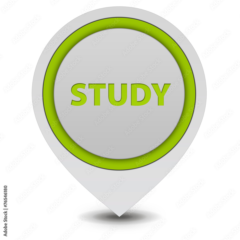 Study pointer icon on white background Study pointer icon on white background