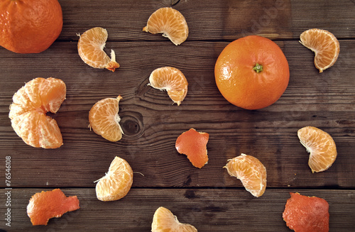 pieces of tangerines