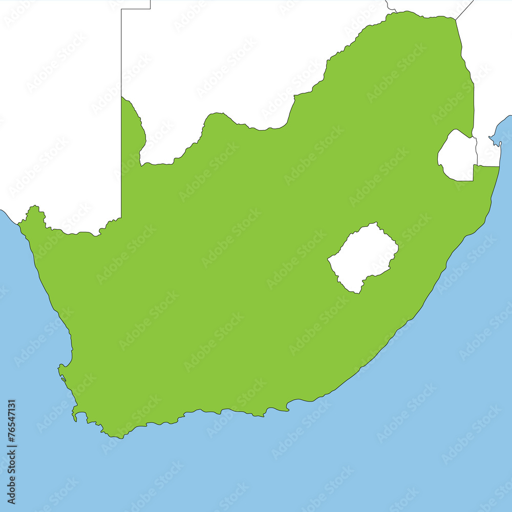 Südafrika in weiß und grün Südafrika in weiß und grün