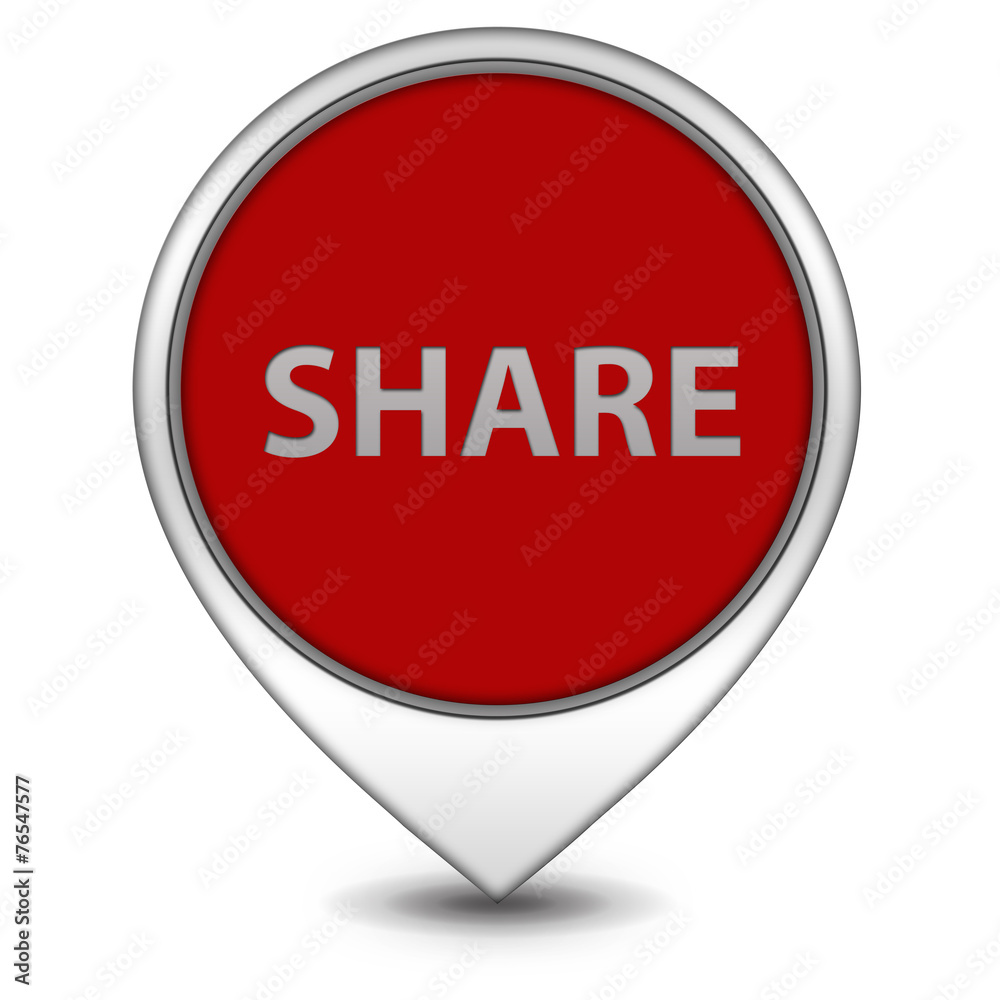 share pointer icon on white background