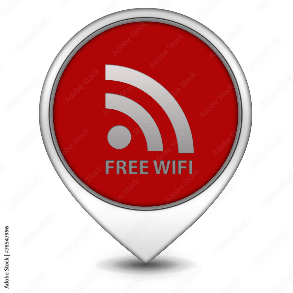 Free wifi pointer icon on white background Free wifi pointer icon on white background