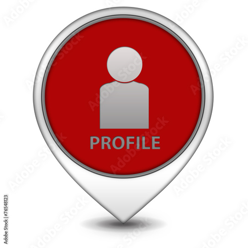 Profile pointer icon on white background