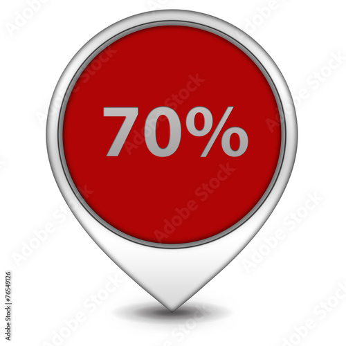 Free Download Seventy percent pointer icon on white background - GFXLoad