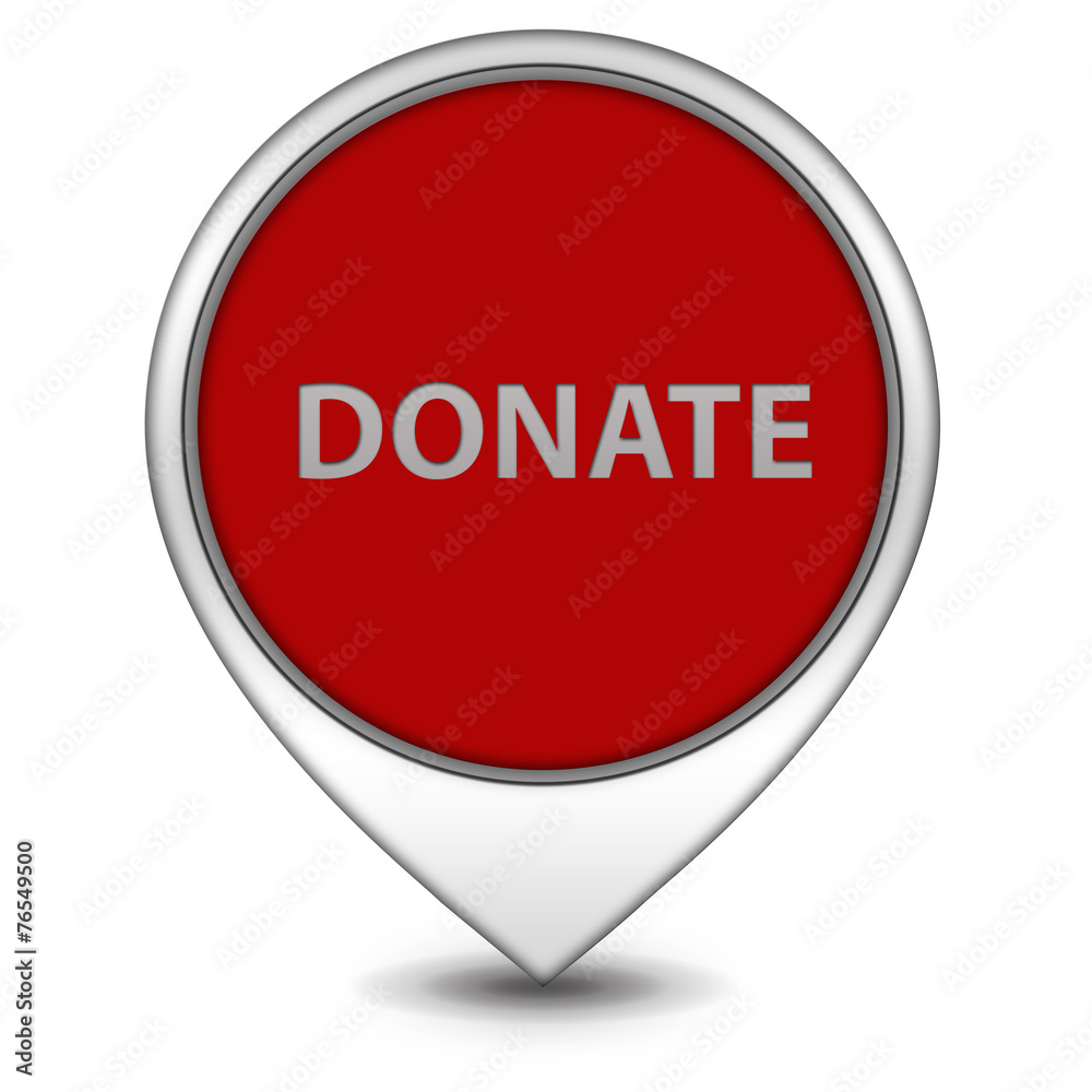 Donate pointer icon on white background Donate pointer icon on white background