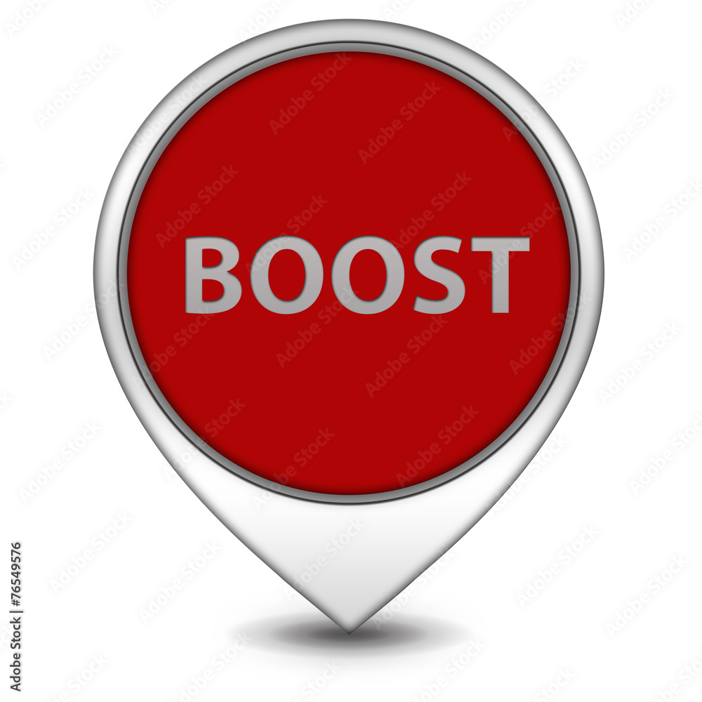 Boost pointer icon on white background Boost pointer icon on white background