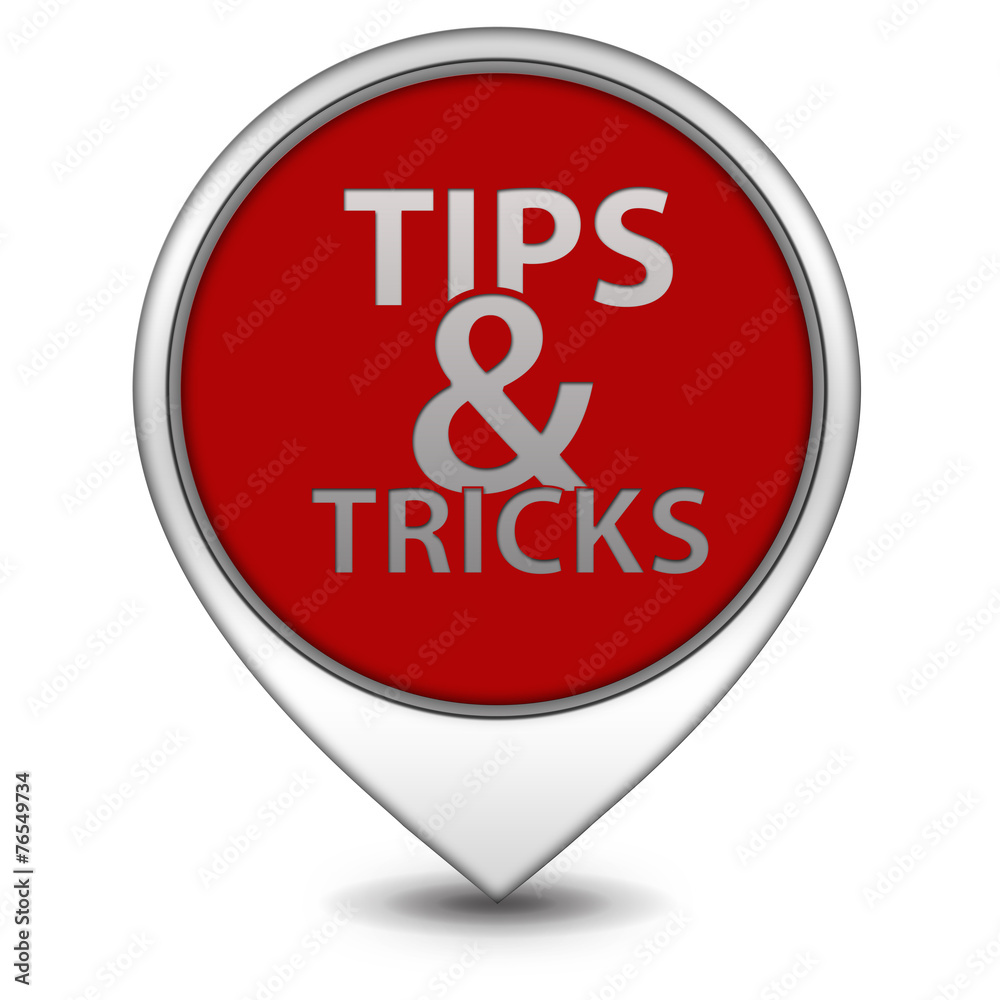 Tips & tricks pointer icon on white background Tips & tricks pointer icon on white background