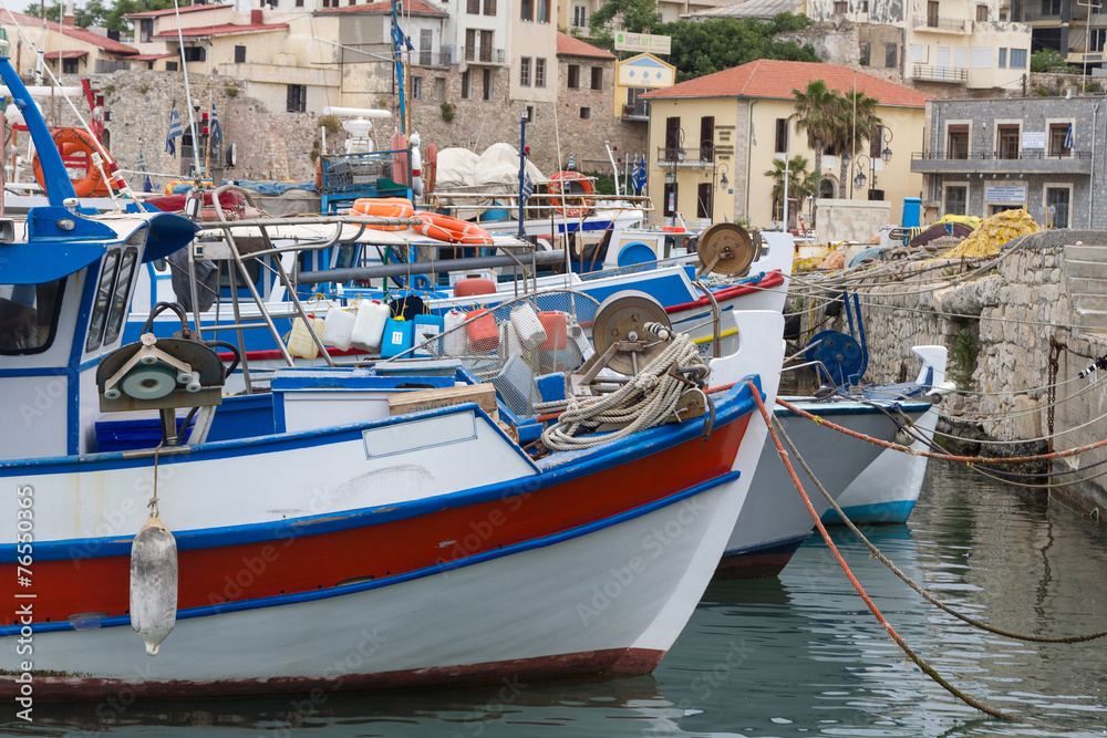 Boat harbor in Greece