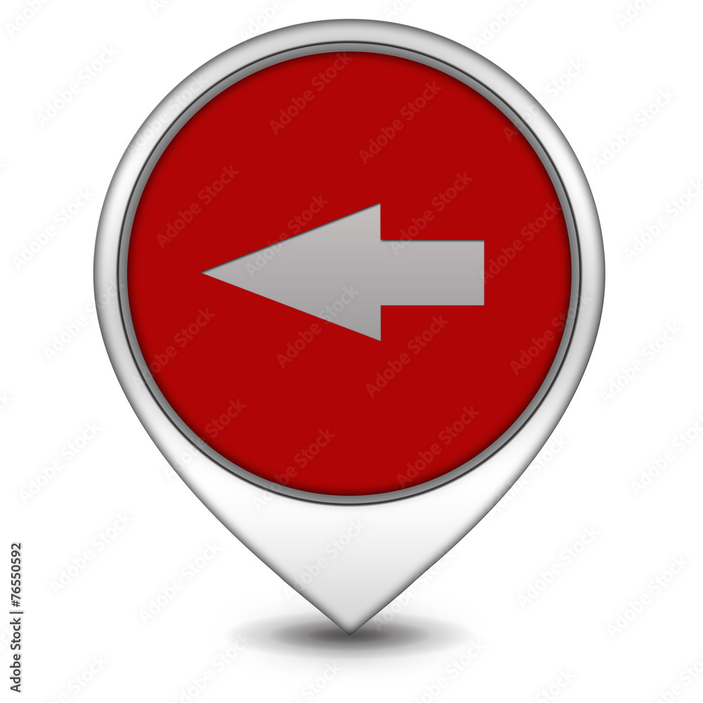 Left Arrow pointer icon on white background Left Arrow pointer icon on white background