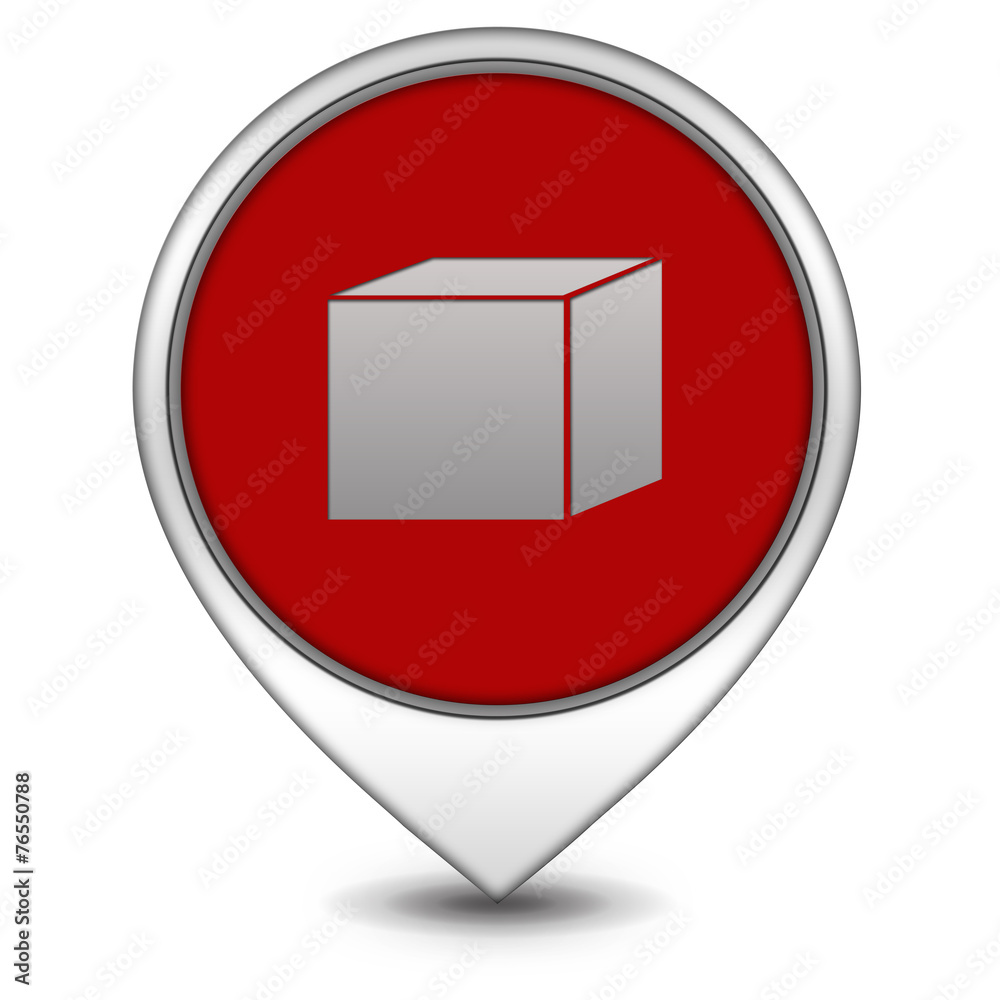 Box pointer icon on white background Box pointer icon on white background
