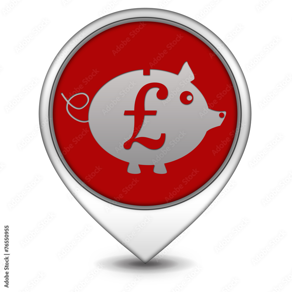 pound pig pointer icon on white background pound pig pointer icon on white background