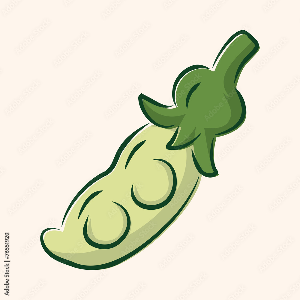 vegetable pea flat icon elements,eps10