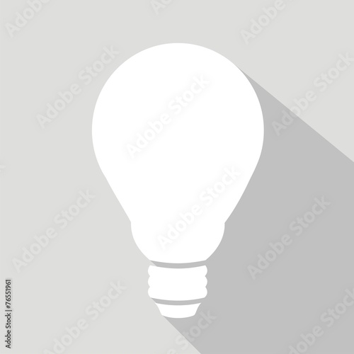 Icono bombilla gris sombra