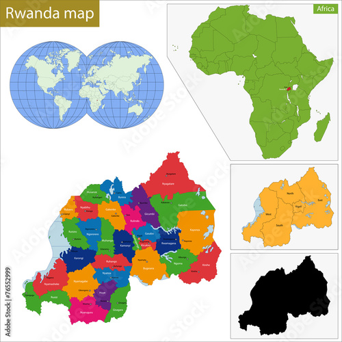 Rwanda map photo