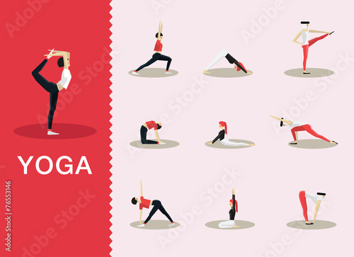 Fototapeta Yoga poses