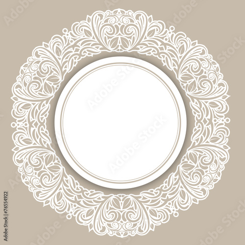 Round Frame Over Floral
