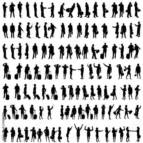 Vector silhouettes of people.