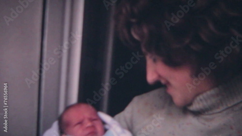 vintage scene of a baby