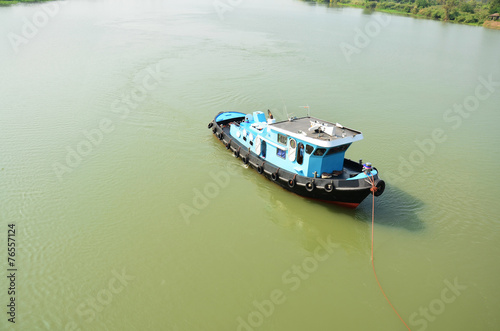 Barge and Tug Boat cargo ship in Choaphraya river