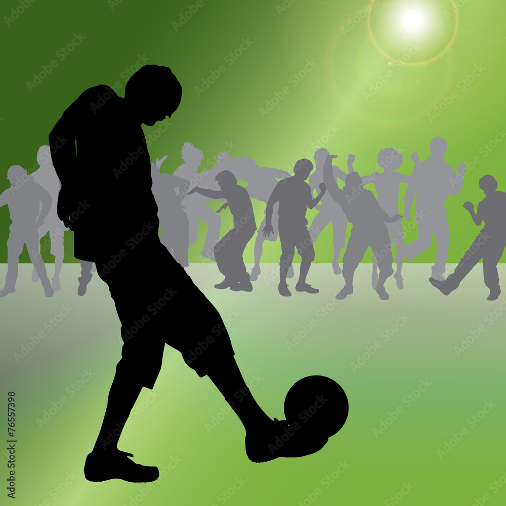 Vector silhouette of a man.