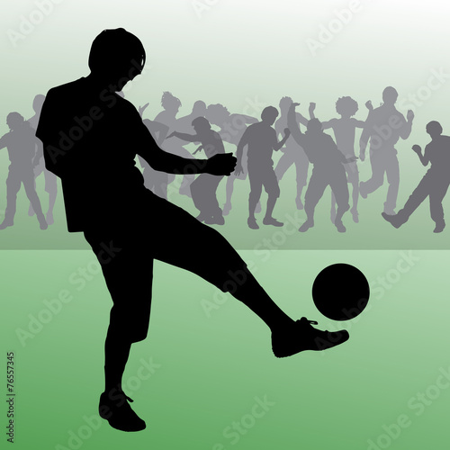 Vector silhouette of a man.
