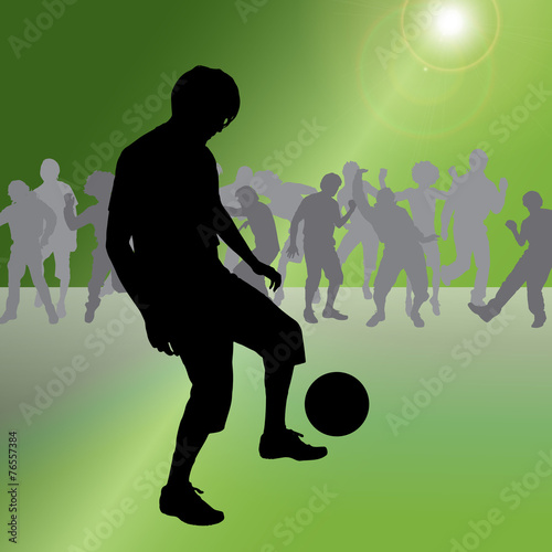 Vector silhouette of a man.