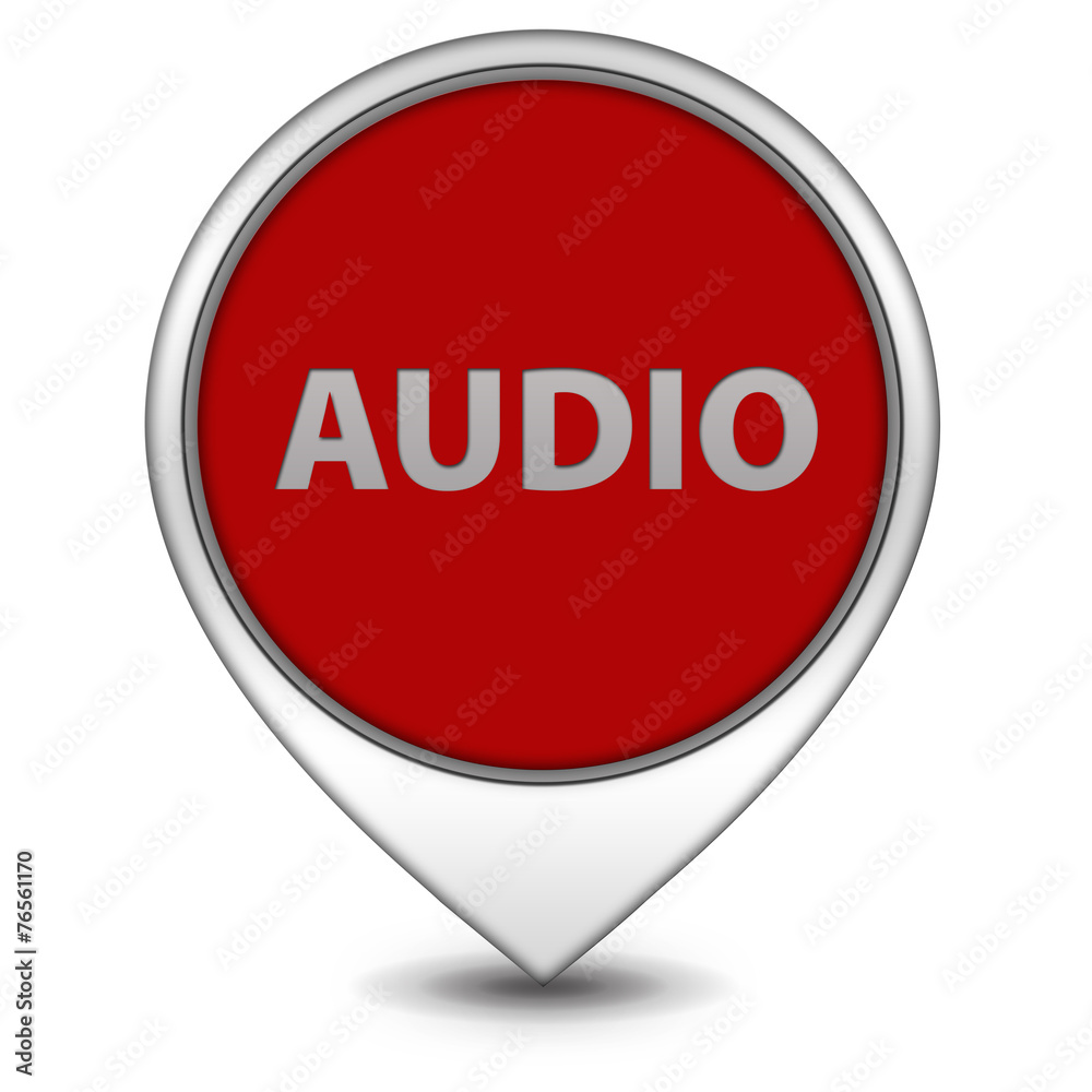 Audio pointer icon on white background Audio pointer icon on white background