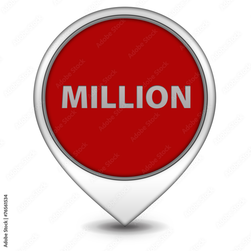 Million pointer icon on white background Million pointer icon on white background