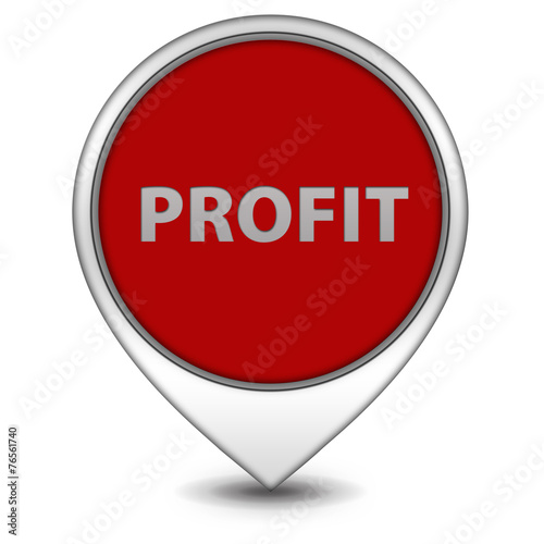 Free Download Profit pointer icon on white background - GFXLoad
