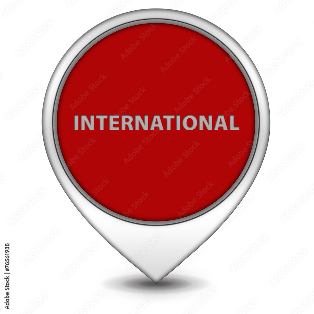 International pointer icon on white background International pointer icon on white background