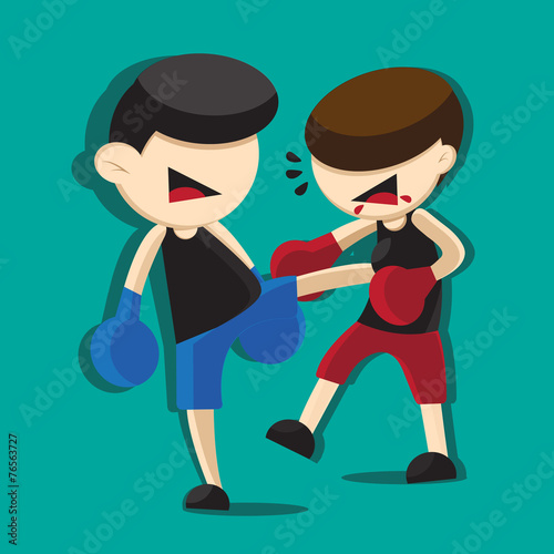 boxing cartoon
