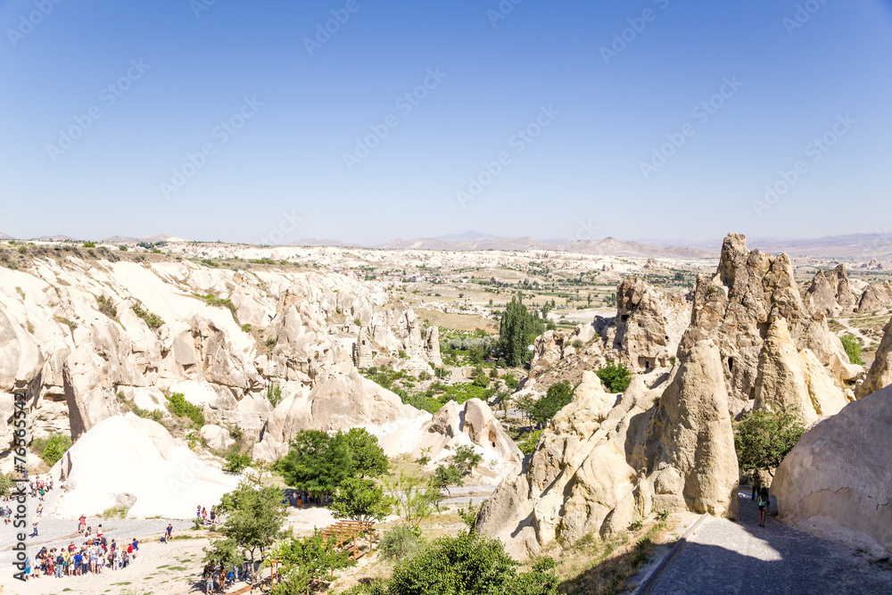 Cappadocia. Tourists at the Open Air Museum of Goreme