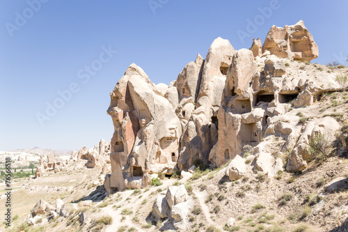 National Park of Goreme. Picturesque rocks with artificial caves