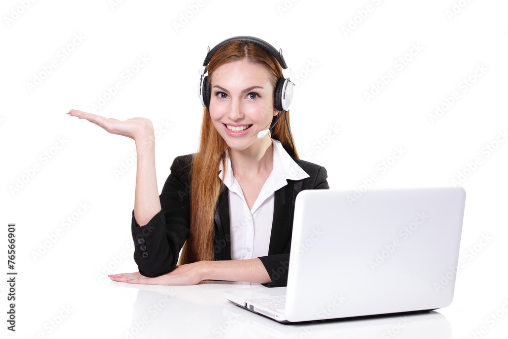 Business Woman customer service worker Business Woman customer service worker