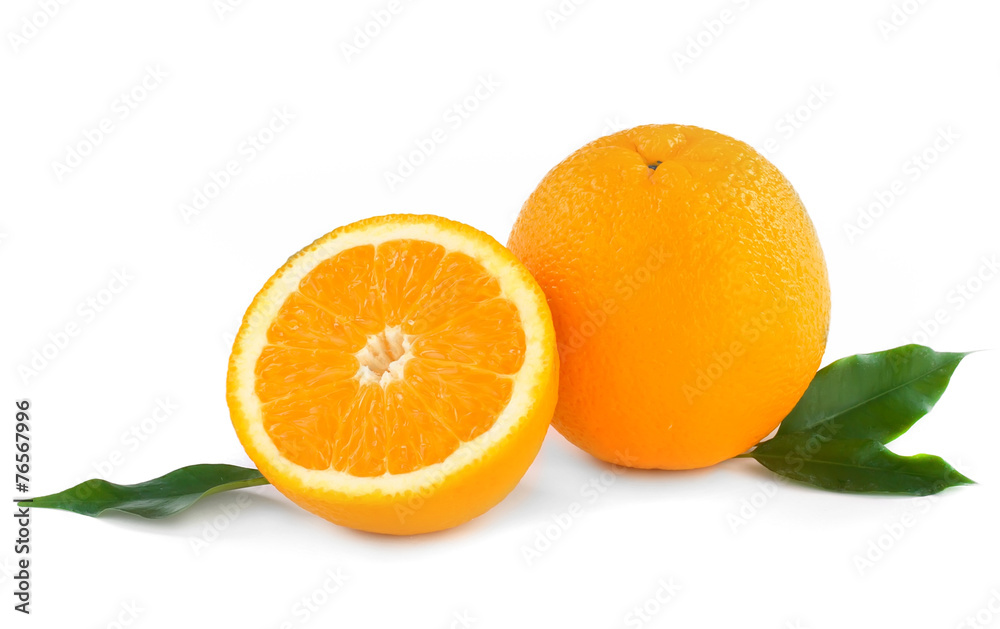 fresh oranges with leaves fresh oranges with leaves