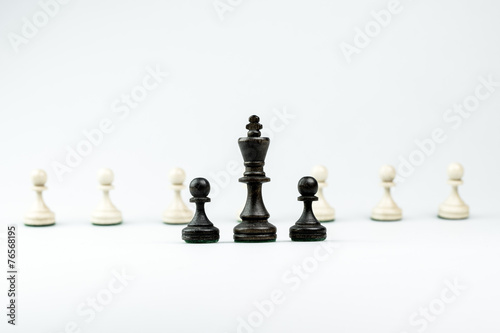 Chess figure  business concept strategy  leadership  team and success