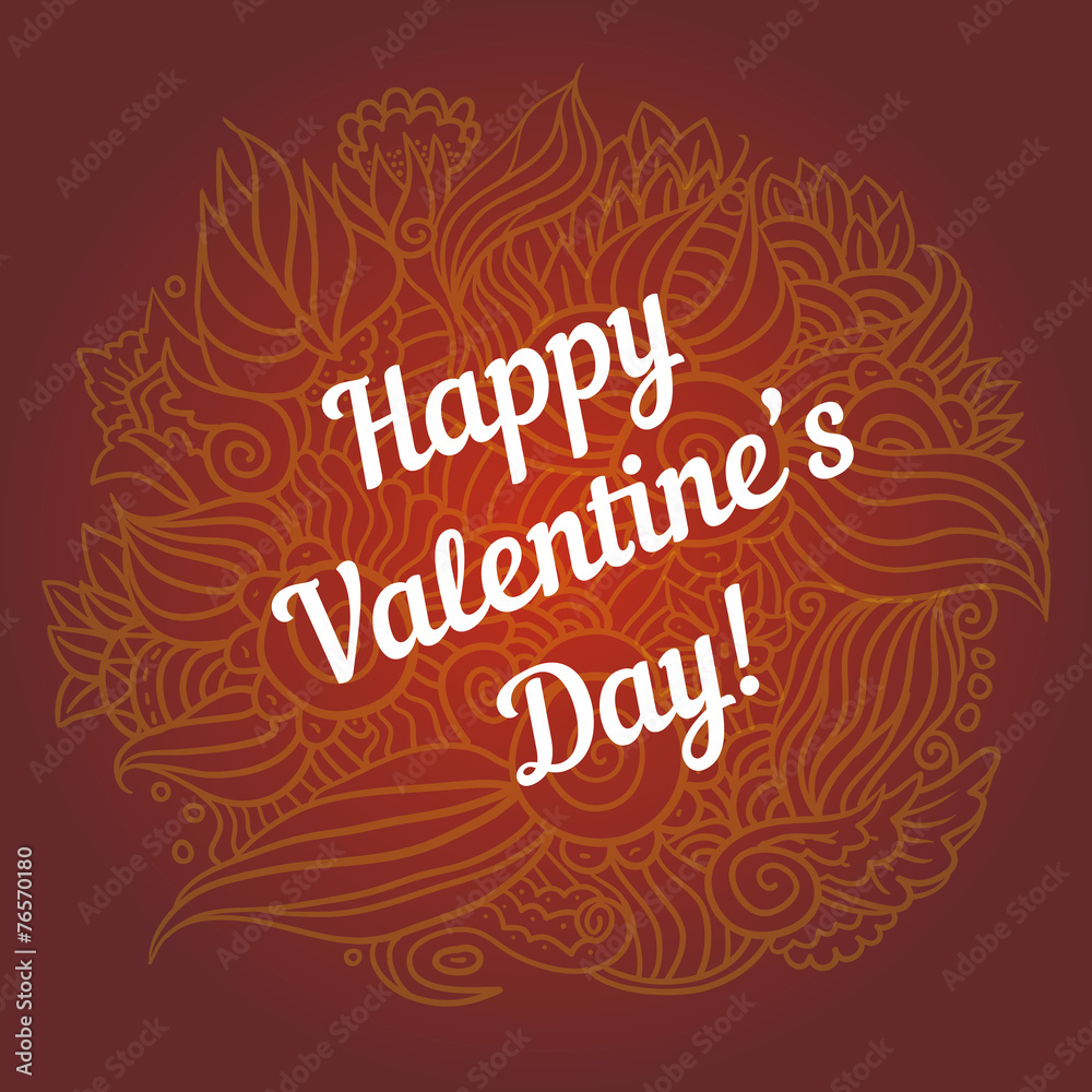 Hand-Drawn Valentine's Day Doodle Hand-Drawn Valentine's Day Doodle